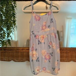 OshKosh B'gosh Lavender Floral Sundress with Pink and Yellow Accents